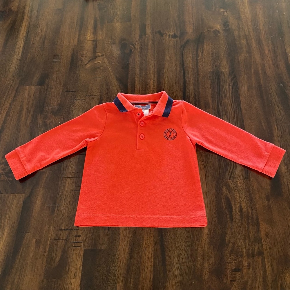Jacadi Paris Baby Boy Piqué Polo Long Sleeves